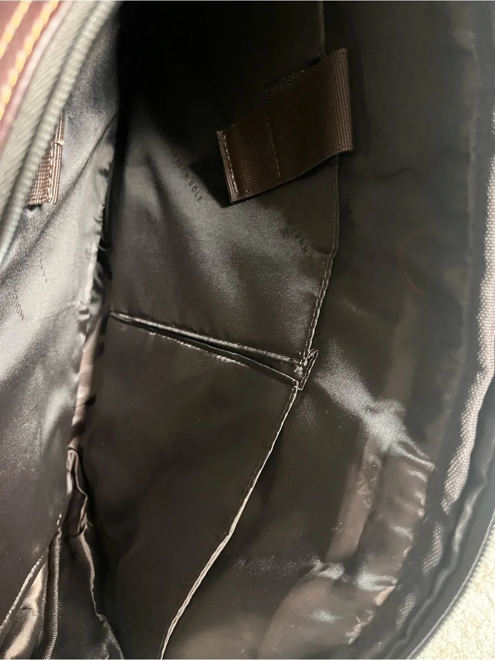 Kenneth Cole Reaction Dark Brown Leather Laptop Briefcase 16” W Crossbody